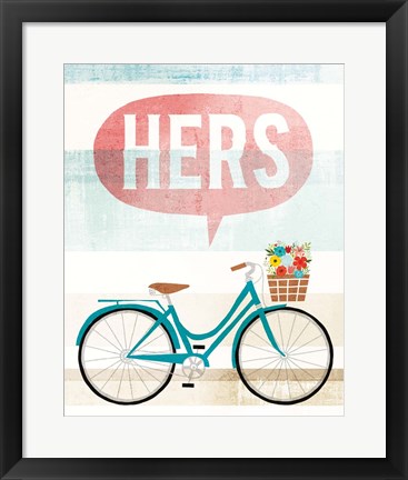 Framed Beach Cruiser Hers II Print