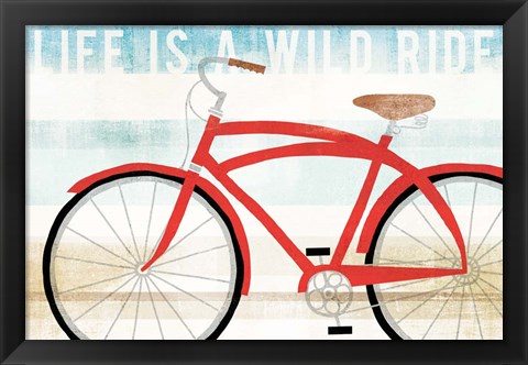 Framed Beach Cruiser His I Print