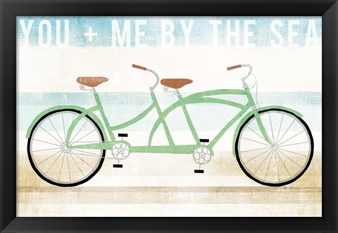 Framed Beach Cruiser Tandem Print