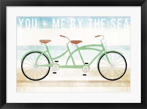 Framed Beach Cruiser Tandem Print