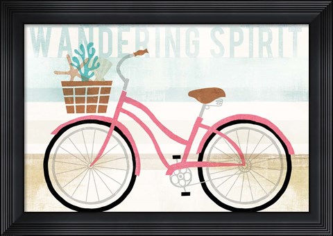 Framed Beach Cruiser Girls I Print