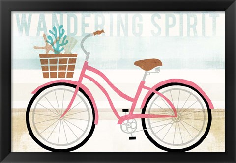 Framed Beach Cruiser Girls I Print