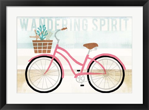 Framed Beach Cruiser Girls I Print