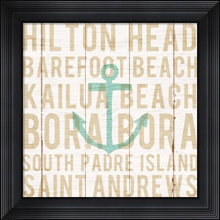 Framed Bon Voyage Anchor Print