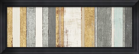 Framed Beachscape VIII Gold Neutral Print