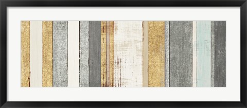 Framed Beachscape VIII Gold Neutral Print