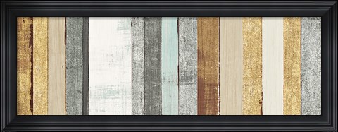 Framed Beachscape VII Gold Neutral Print