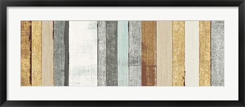 Framed Beachscape VII Gold Neutral Print