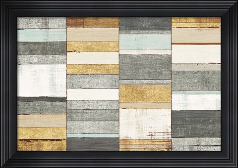 Framed Beachscape I Gold Neutral Print