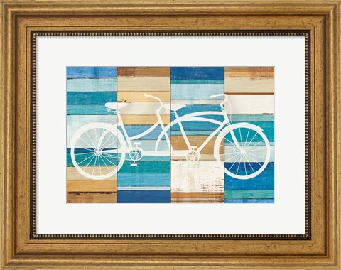 Framed Beachscape Tandem Cruiser Print