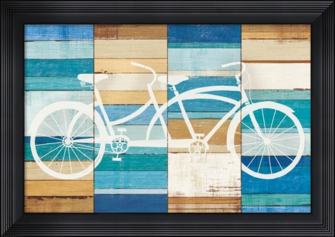 Framed Beachscape Tandem Cruiser Print