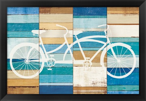 Framed Beachscape Tandem Cruiser Print