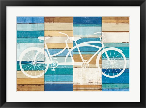 Framed Beachscape Tandem Cruiser Print