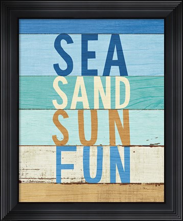 Framed Beachscape Inspiration VIII Print