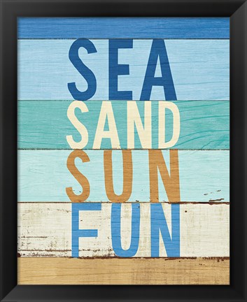 Framed Beachscape Inspiration VIII Print