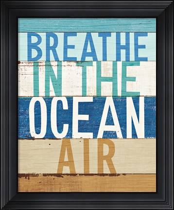 Framed Beachscape Inspiration V Print