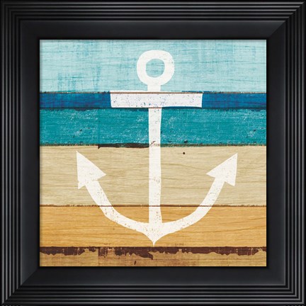 Framed Beachscape III Anchor Print