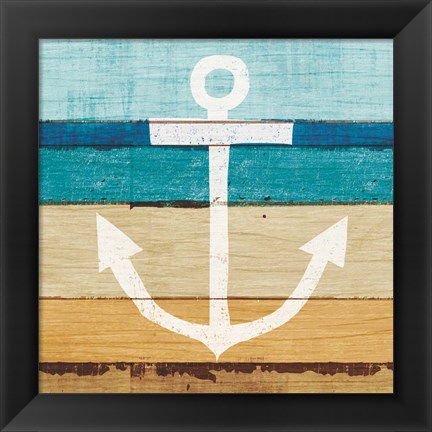 Framed Beachscape III Anchor Print