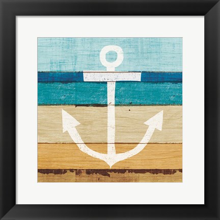 Framed Beachscape III Anchor Print