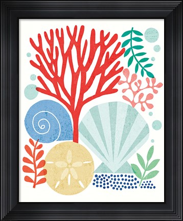 Framed Under Sea Treasures V Print