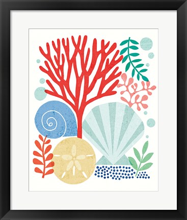 Framed Under Sea Treasures V Print