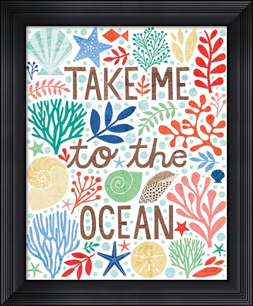 Framed Under Sea Treasures IV Print