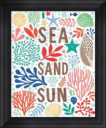 Framed Under Sea Treasures III Print