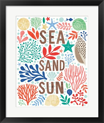 Framed Under Sea Treasures III Print