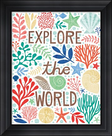 Framed Under Sea Treasures I Print