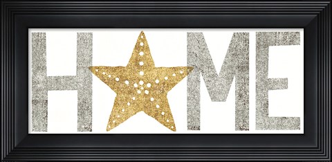 Framed Under Sea Treasures Home Gold Neutral Print