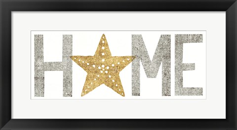 Framed Under Sea Treasures Home Gold Neutral Print