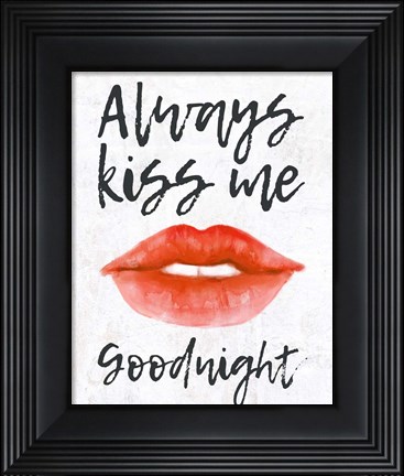 Framed Lips - Kiss Me Goodnight Print