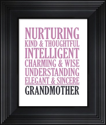 Framed Adjectives for Grandma Print
