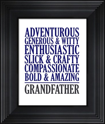 Framed Adjectives for Grandpa Print