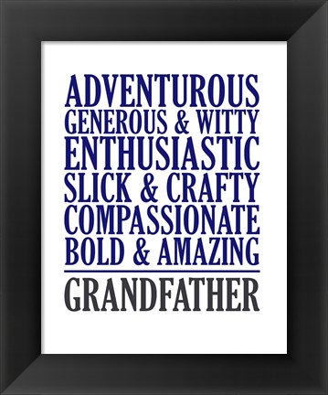 Framed Adjectives for Grandpa Print