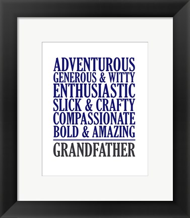 Framed Adjectives for Grandpa Print