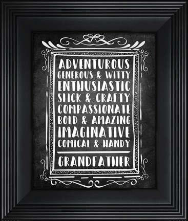 Framed Grandpa - Chalkboard Print