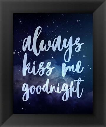 Framed Stellar - Kiss Me Goodnight Print