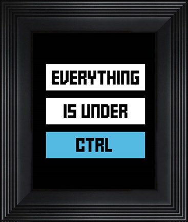 Framed Everything Under Control Print