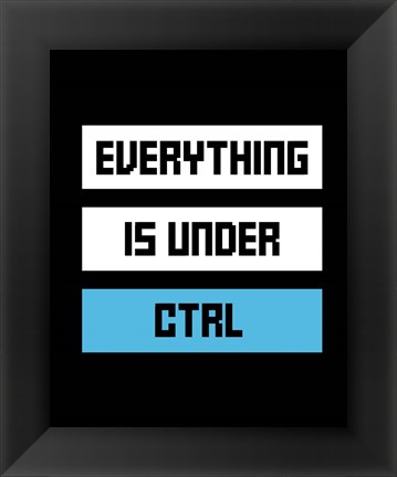 Framed Everything Under Control Print