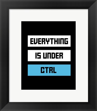 Framed Everything Under Control Print