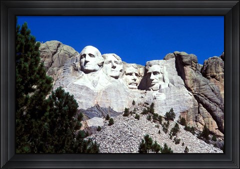 Framed Mt Rushmore Presidents, South Dakota Print
