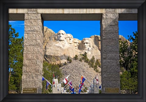 Framed Entrance to Mount Rushmore National Memorial, South Dakota Print