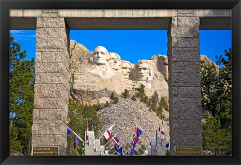 Framed Entrance to Mount Rushmore National Memorial, South Dakota Print