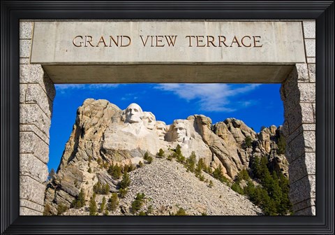 Framed Grand View Terrace, Mount Rushmore Print