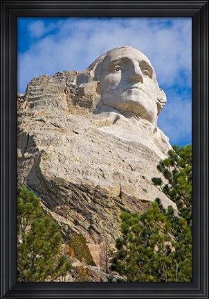 Framed George Washington, Mount Rushmore, South Dakota Print