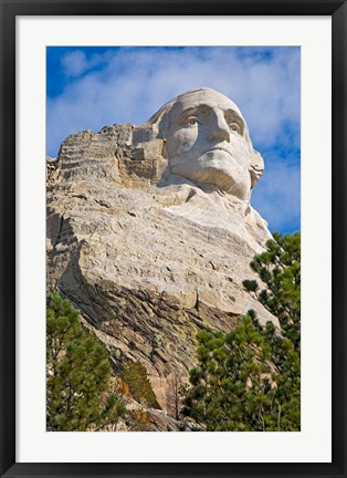 Framed George Washington, Mount Rushmore, South Dakota Print