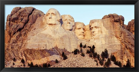 Framed View of Mount Rushmore, South Dakota Print