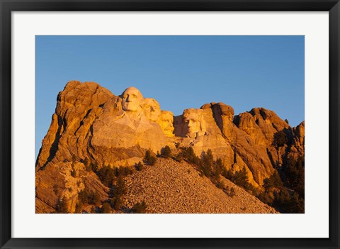 Framed USA, South Dakota, Black Hills, Mount Rushmore National Memorial Print