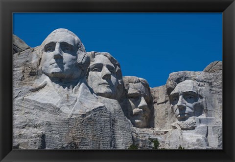 Framed Blue Skies over Mount Rushmore, South Dakota Print